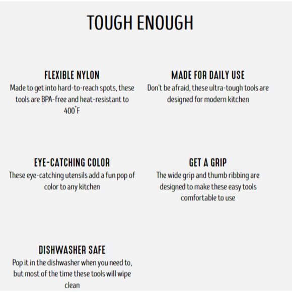 Green Life 7 Piece Kitchen Utensil Set in Turquoise - Picture 7 of 7